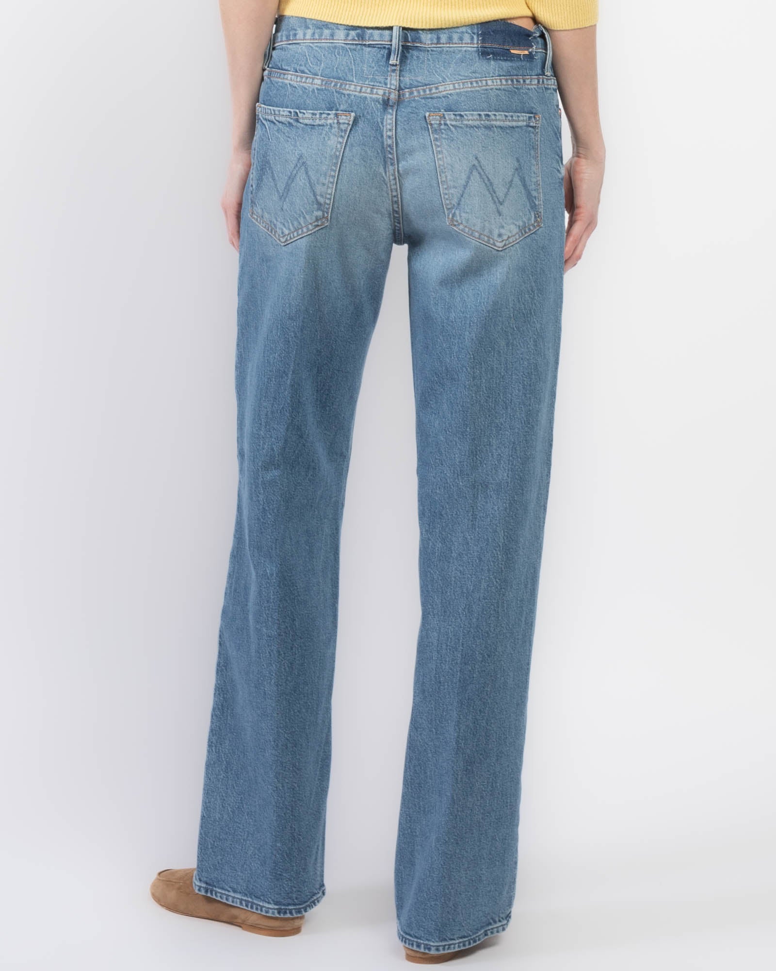 Jean taille mi-haute style tunnel