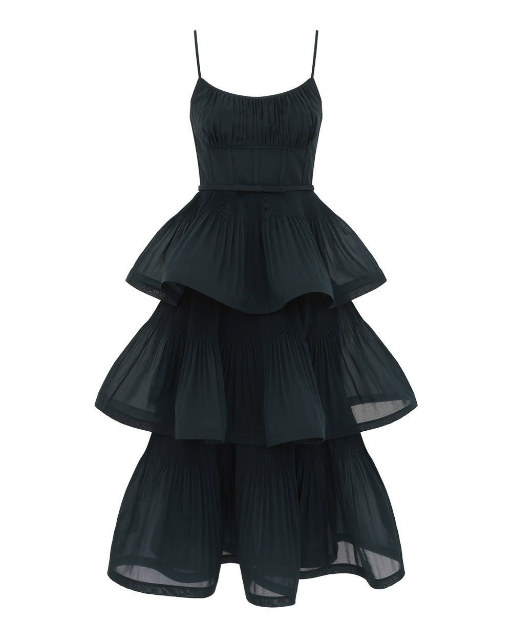 Pleated Tiered Dress