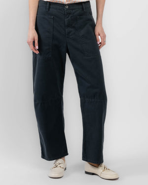 Pantalon en sergé poncé