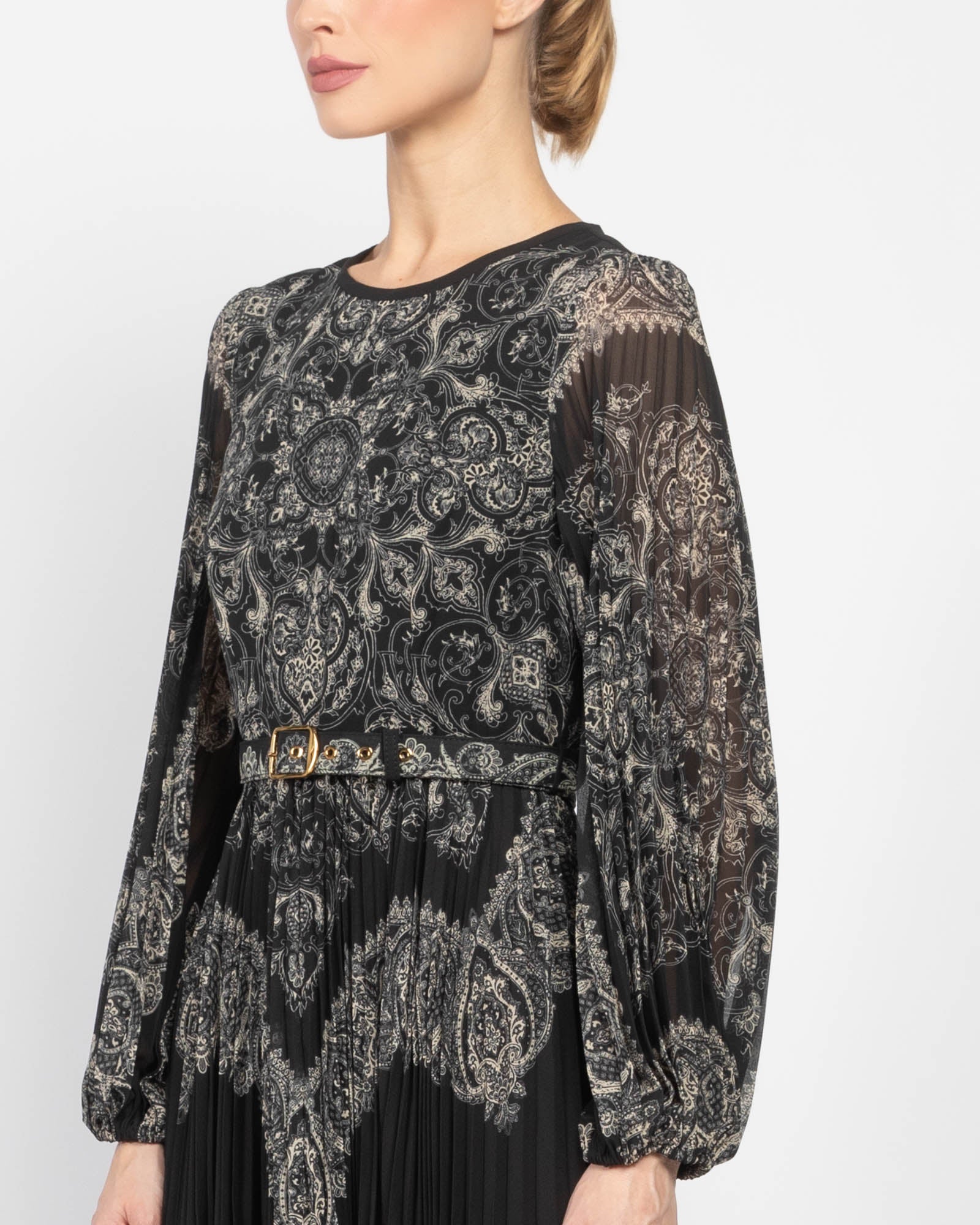 Robe midi à manches longues Sunray