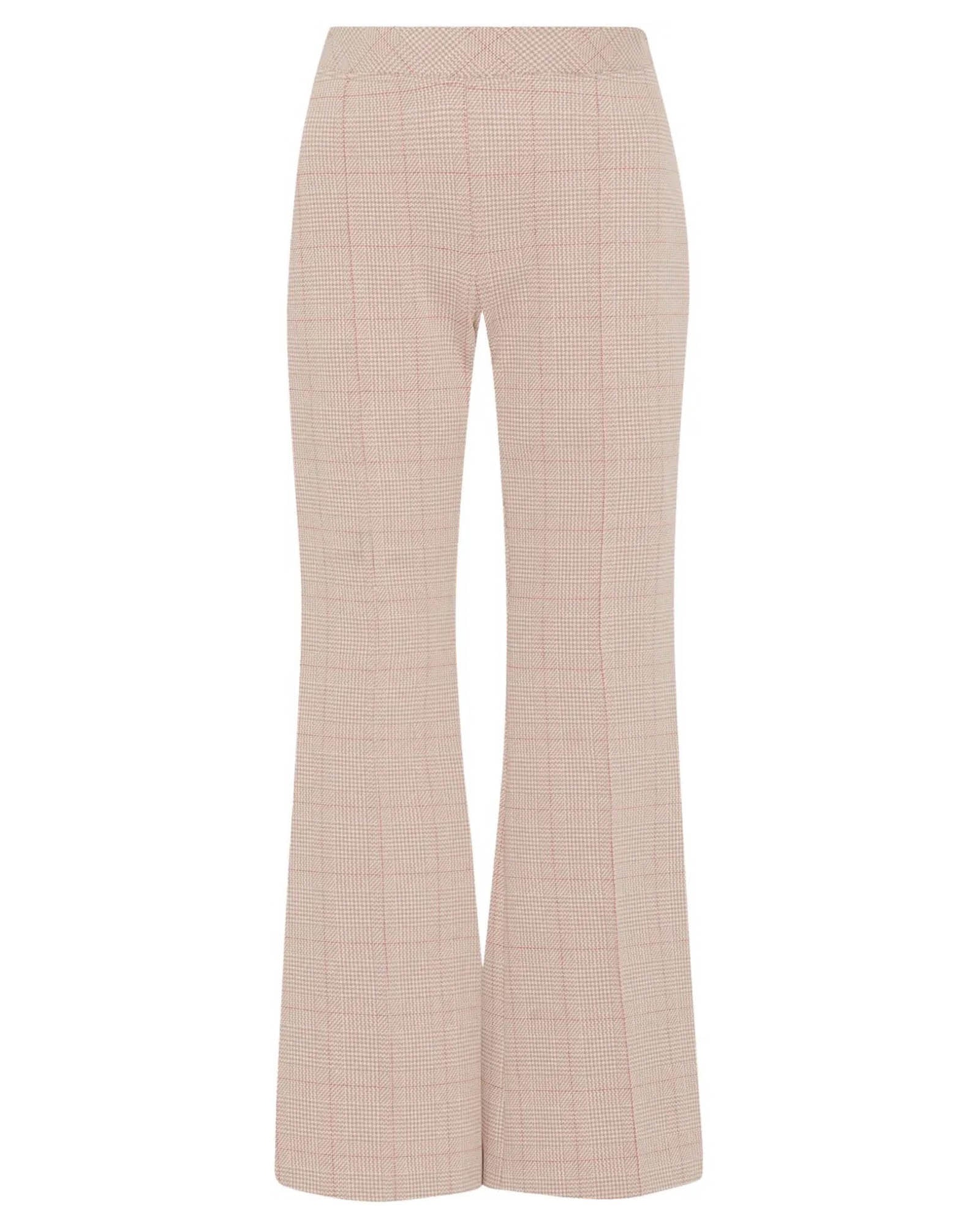 Pantalon évasé à carreaux