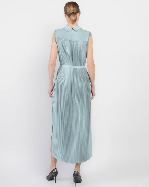Pleated Shirt Dress
