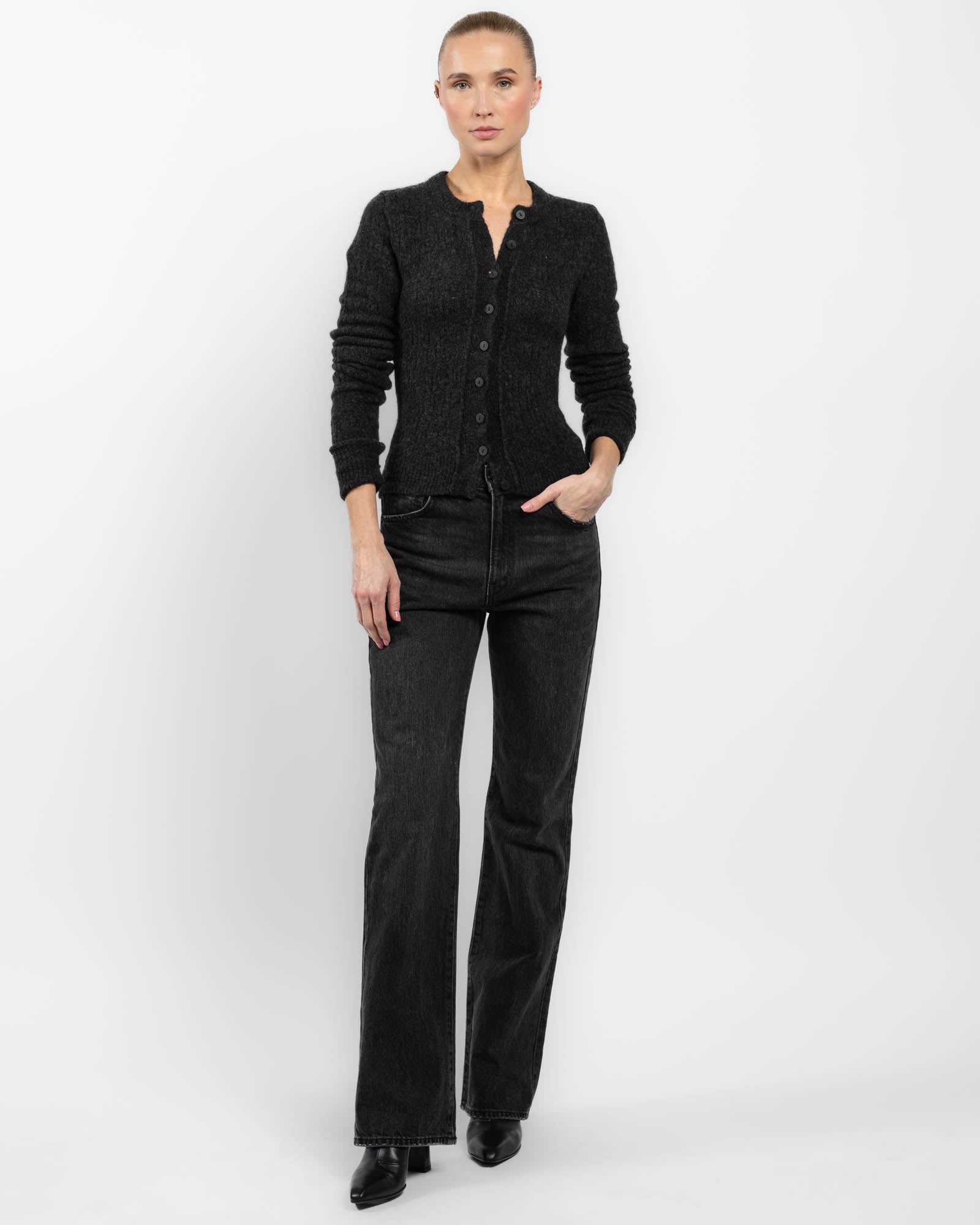 ISABEL BENENATO Yak Mesh Cardigan