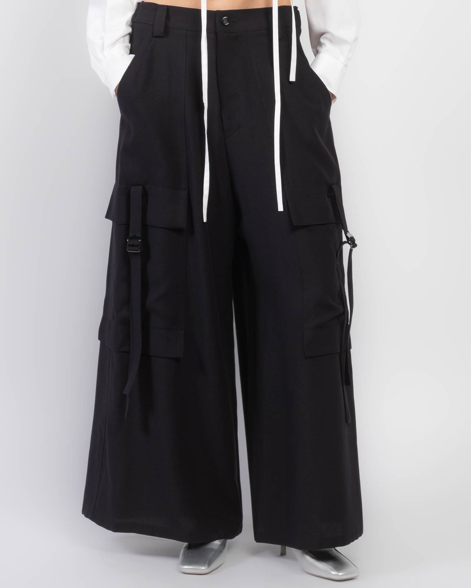 Wide Flare Cargo Pants