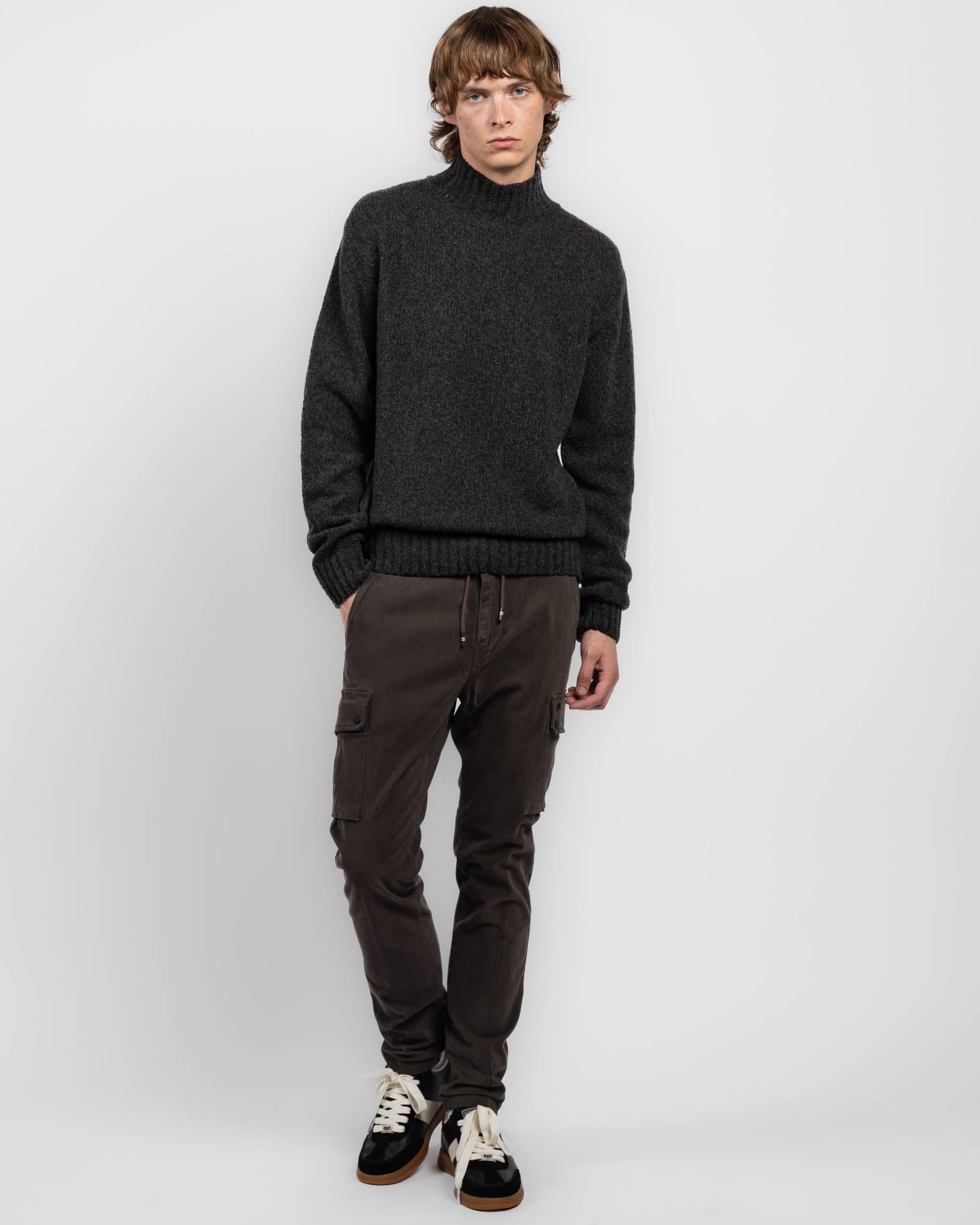 Grainy Mock Sweater