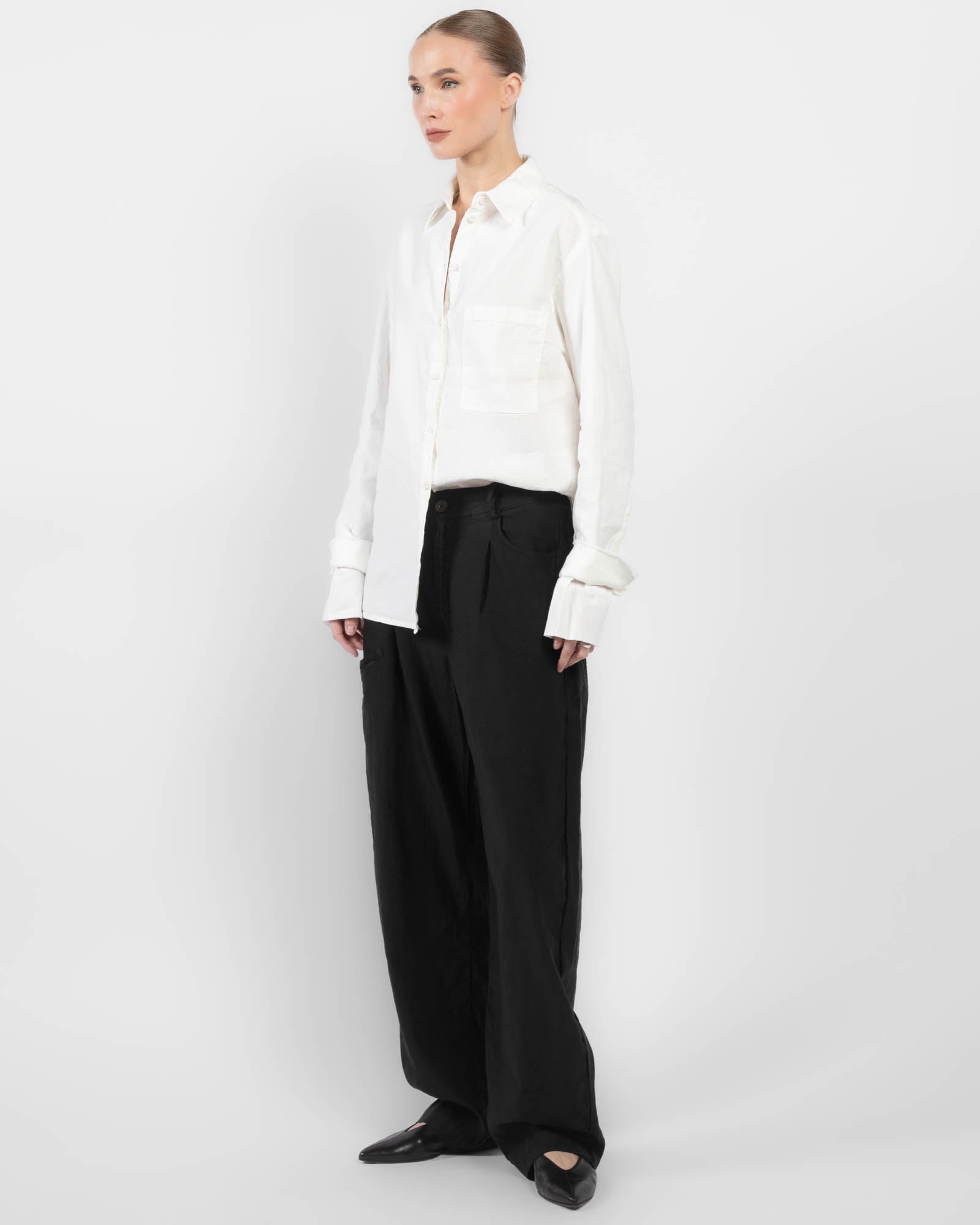 Double Cuff Mixed Shirt