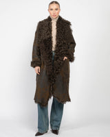 Reversible Oversized Shearling Coat