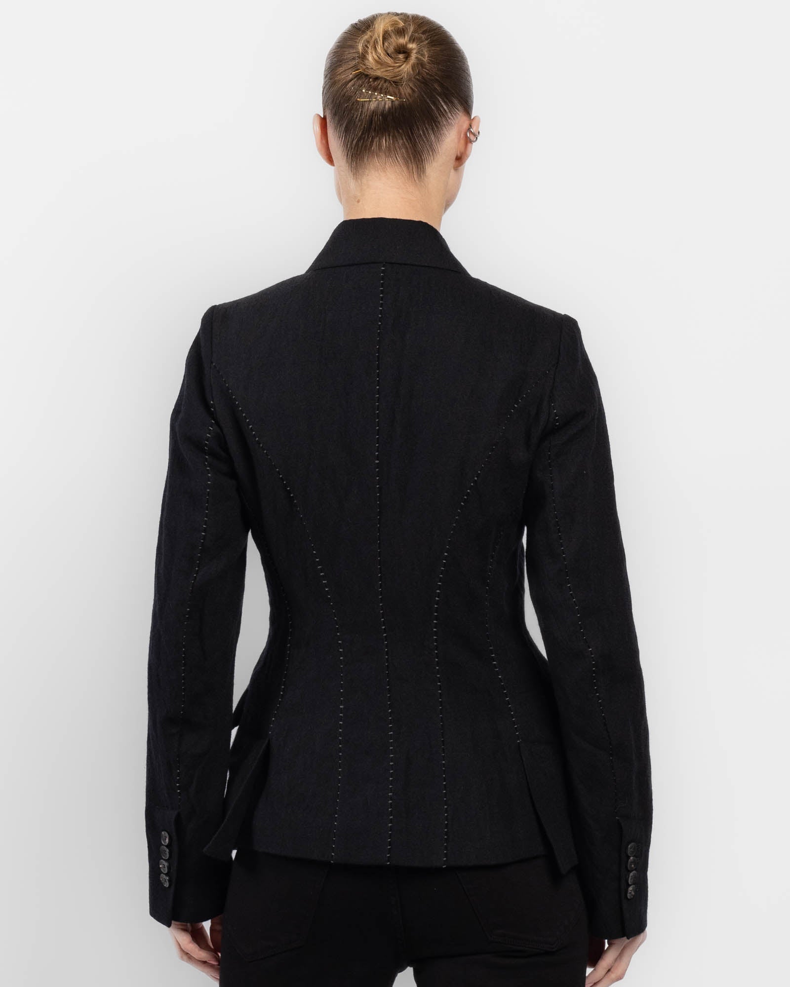 Crumpled Double-Breasted Jacket
