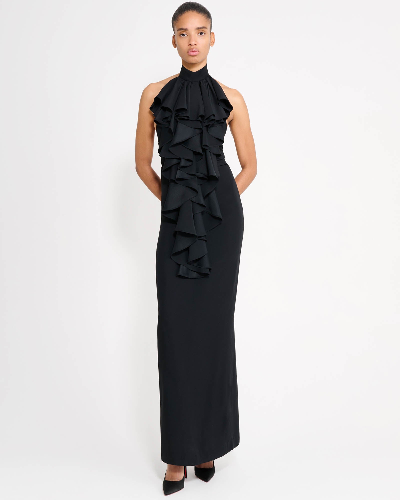 Jabot Evening Dress