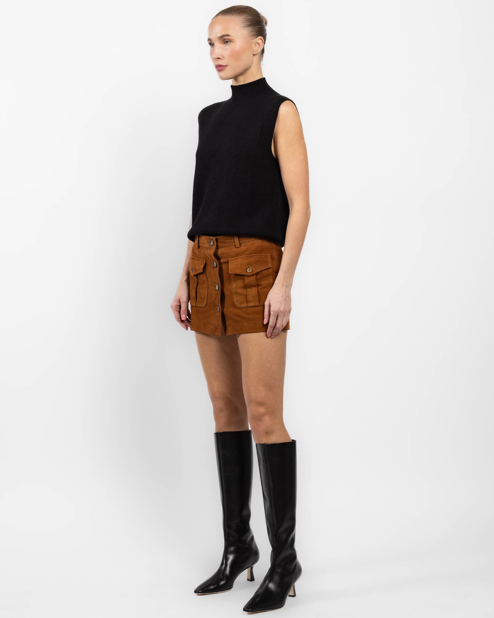 Suede Mini Skirt