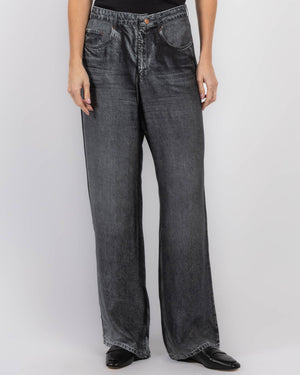Denim Printed Pants