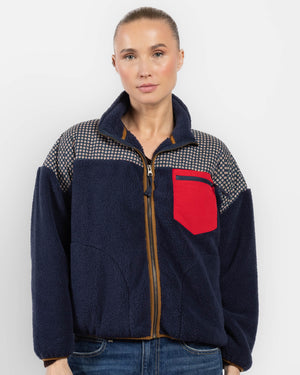 Pull zippé à imprimé mixte Terrain
