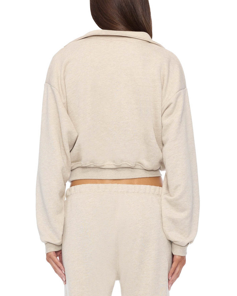 Crop Half-Zip Sweatshirt