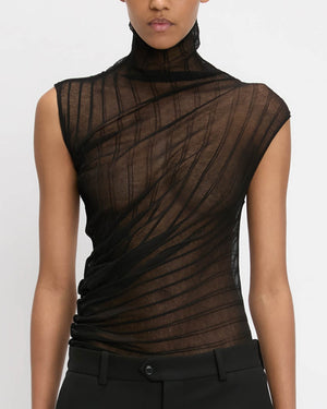 Draped Sleeveless Top