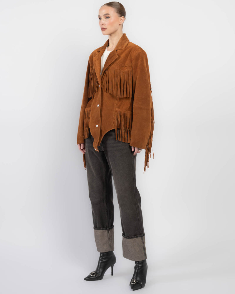 Suede Fringe Jacket