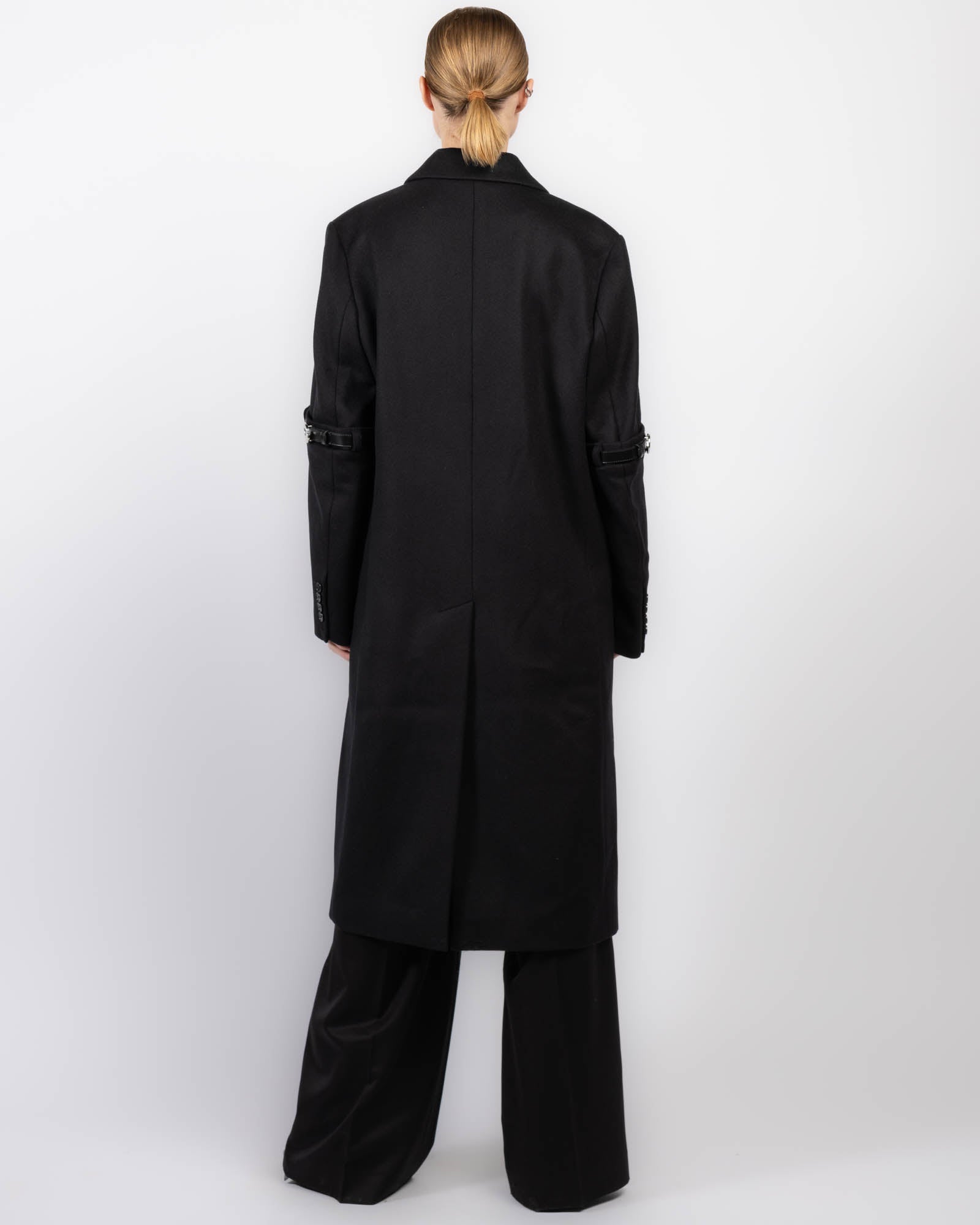 Manteau ceinturé avec logo