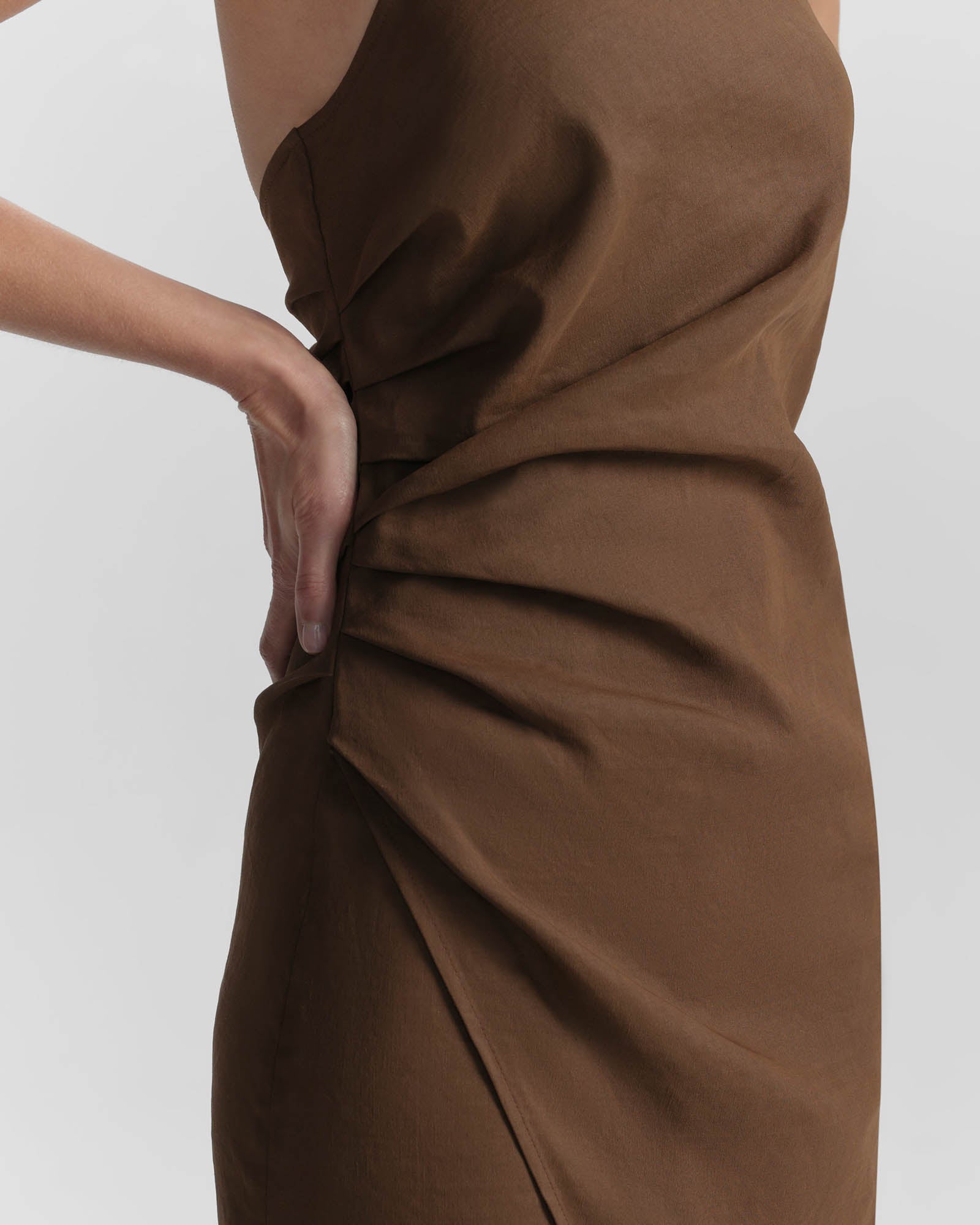 Sylvie Linen Midi Halter Dress