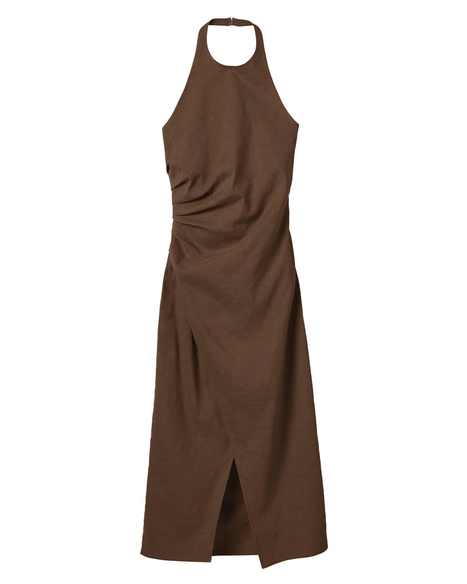 Sylvie Linen Midi Halter Dress