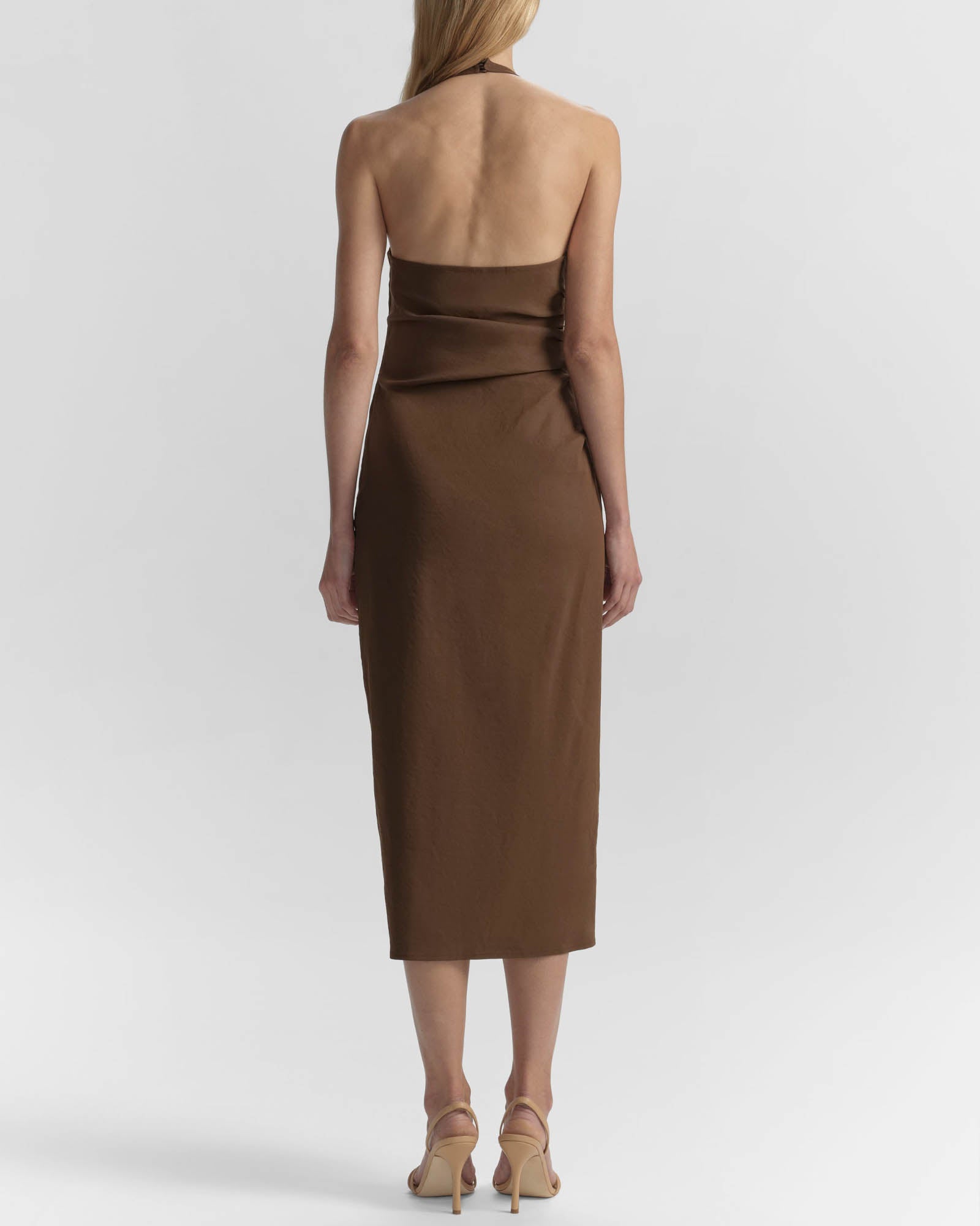 Sylvie Linen Midi Halter Dress