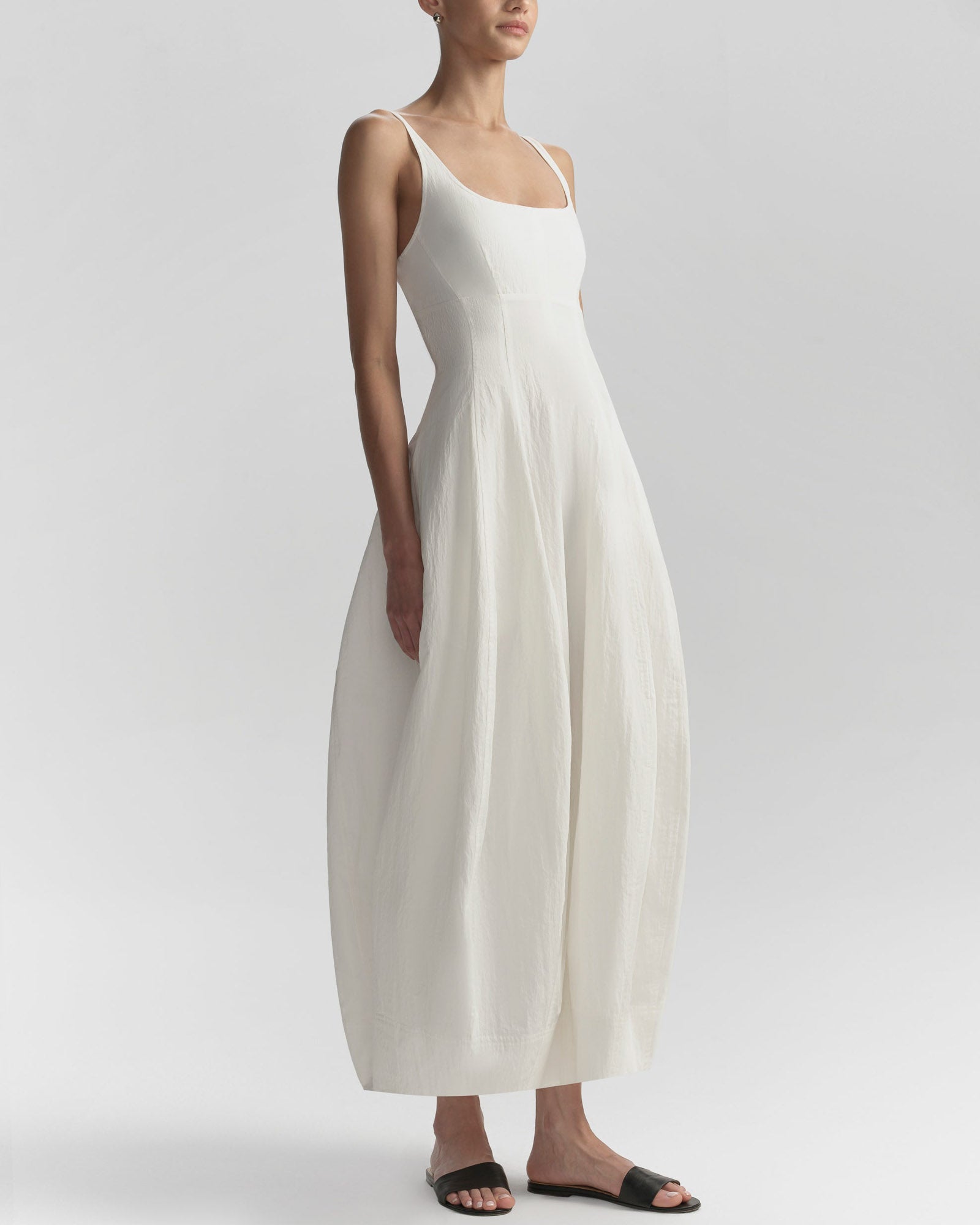 Nina Cotton Nylon Midi Dress