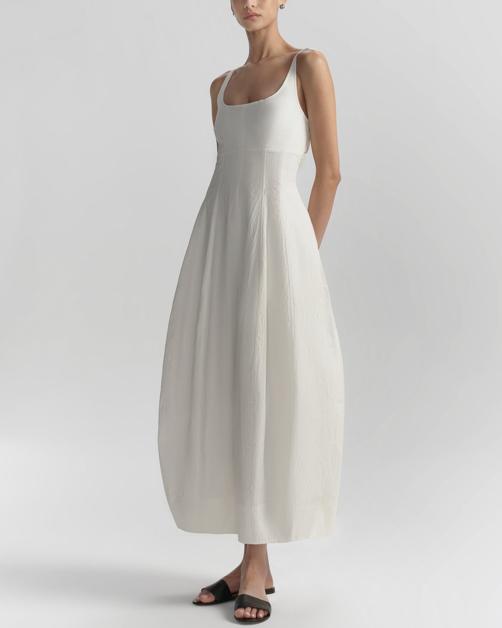 Nina Cotton Nylon Midi Dress