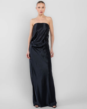 Draped Strapless Gown