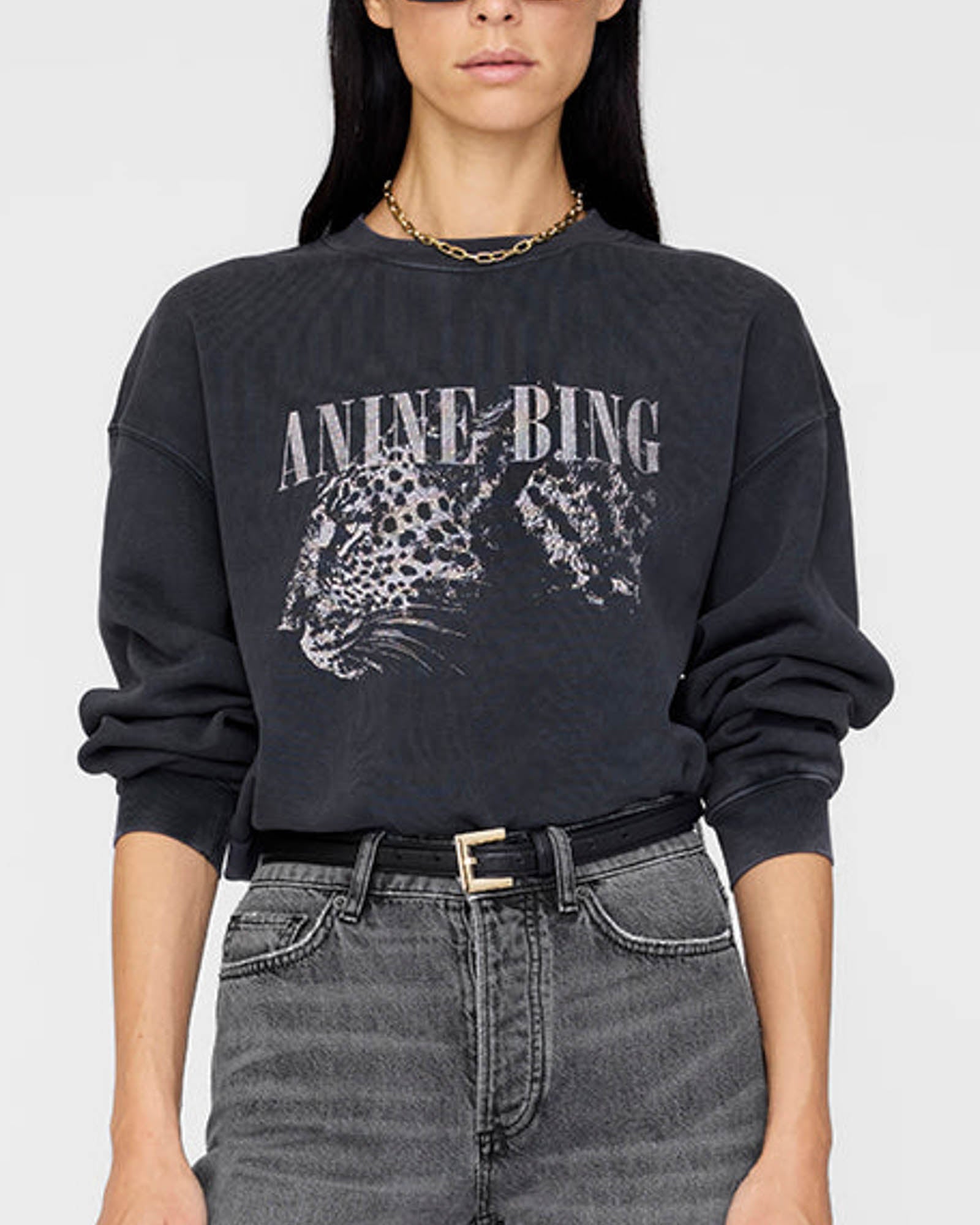 完売品2.6万円！新品未使用◎ANINE BING アニン ビン　ストール　豹柄 ANINE BING Spencer Leopard Sweater