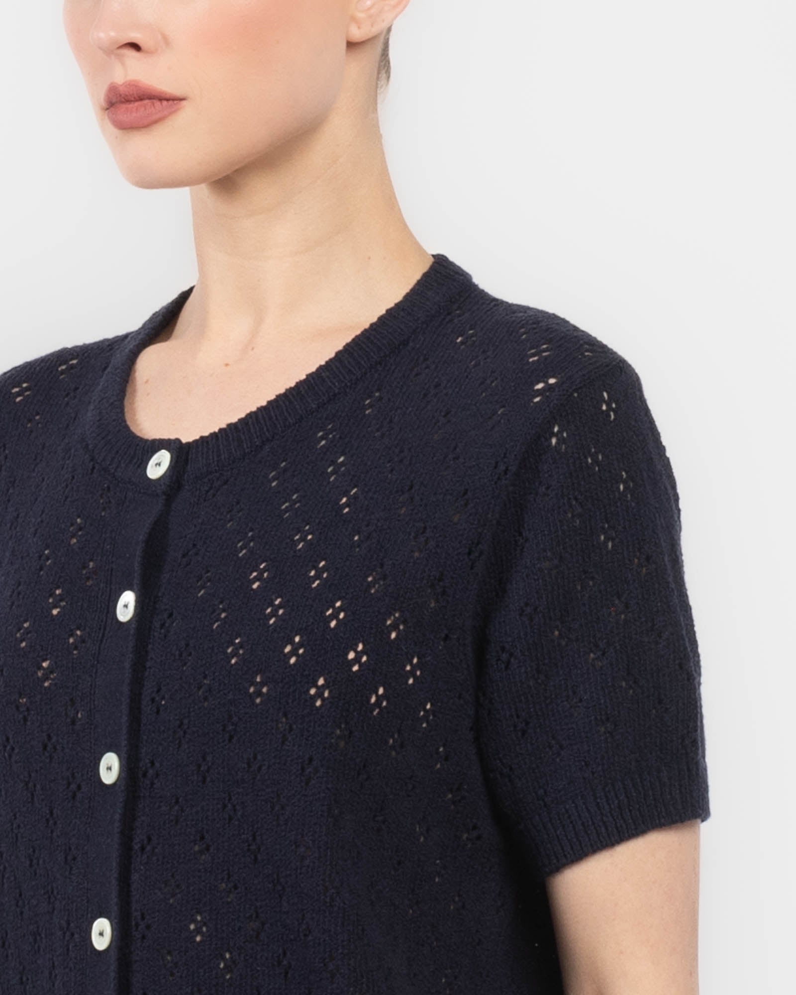 Crochet Short Sleeve Cardigan