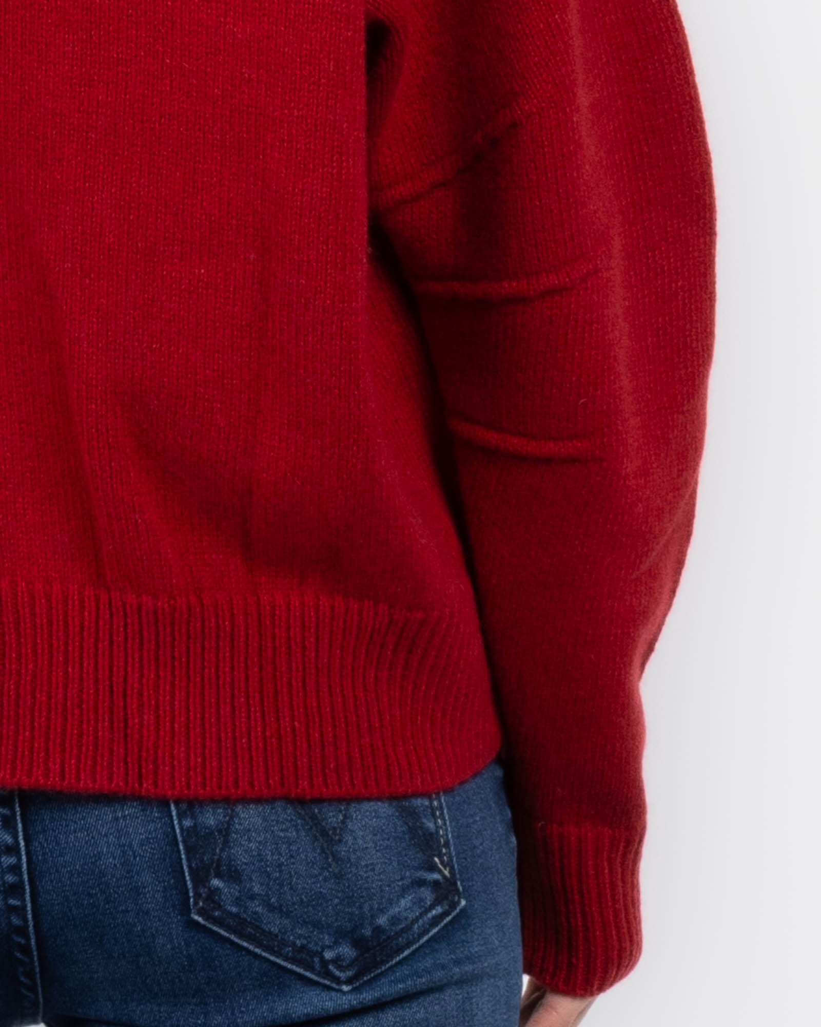 Pull ras du cou à manches plissées Hi-Lo