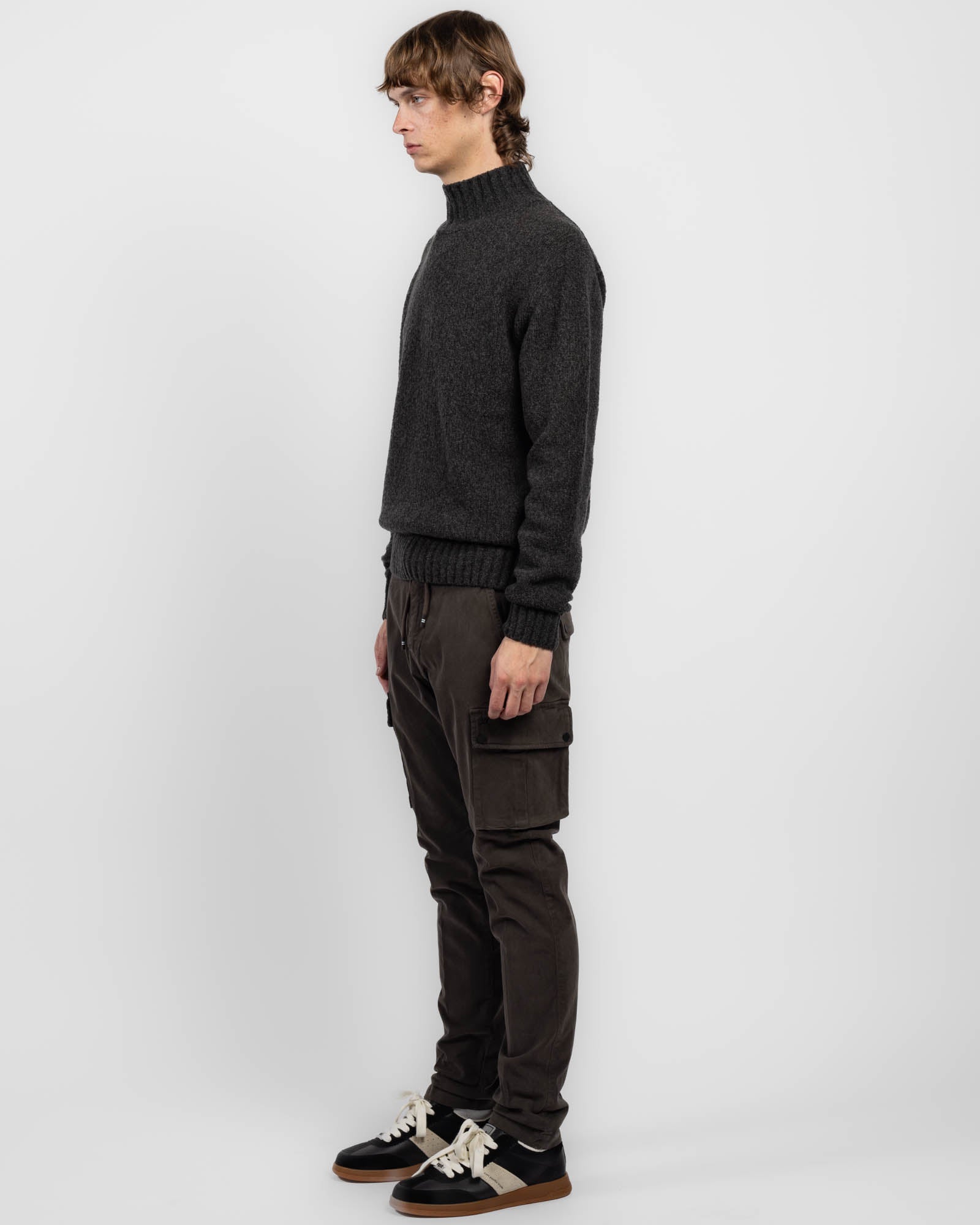 Grainy Mock Sweater