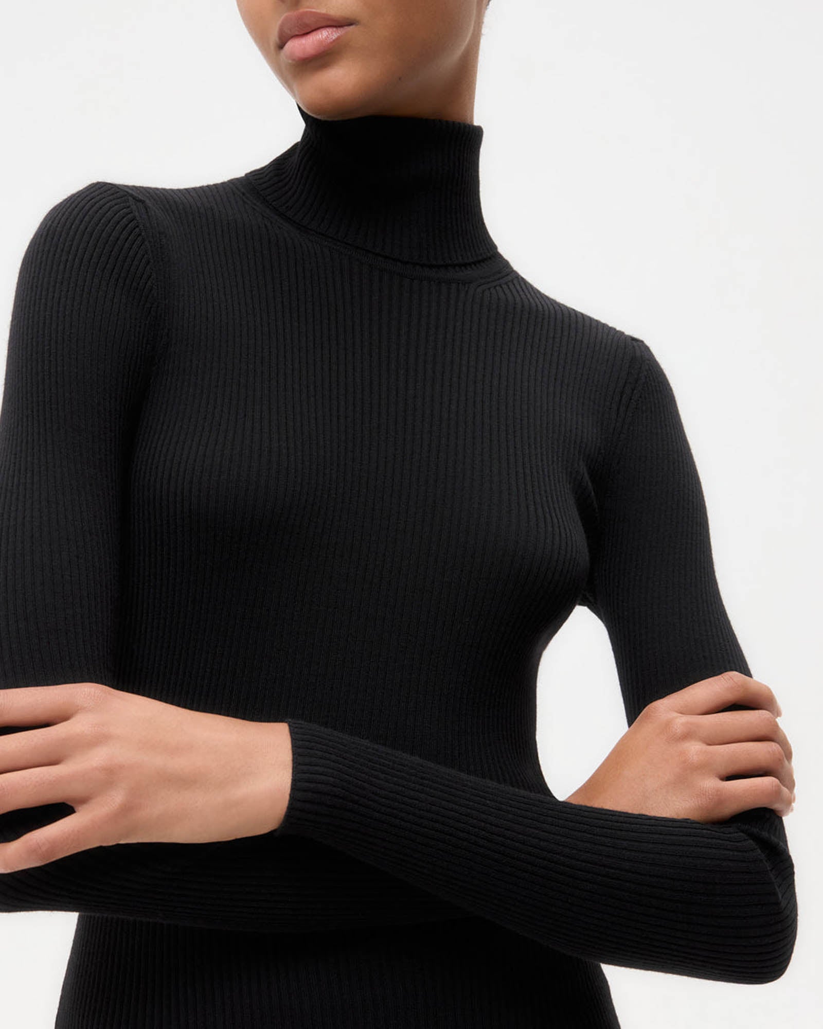 col roulé en tricot