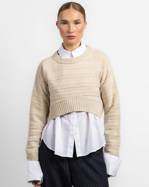 Ribbed Short Pull Sweater