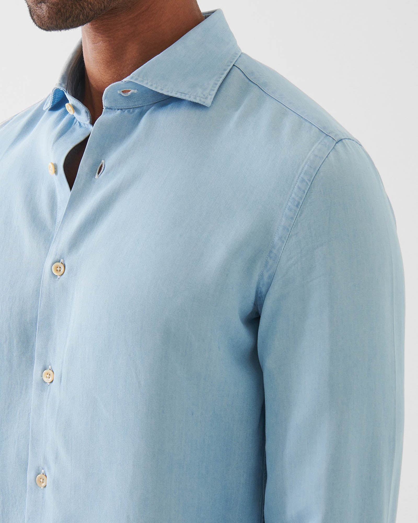 Long Sleeve Tencel Denim Shirt