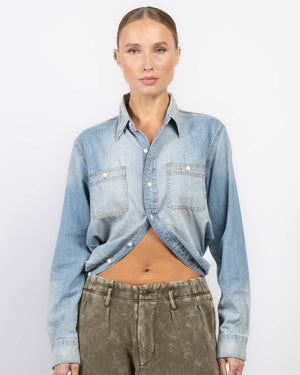 Wrap Denim Shirt