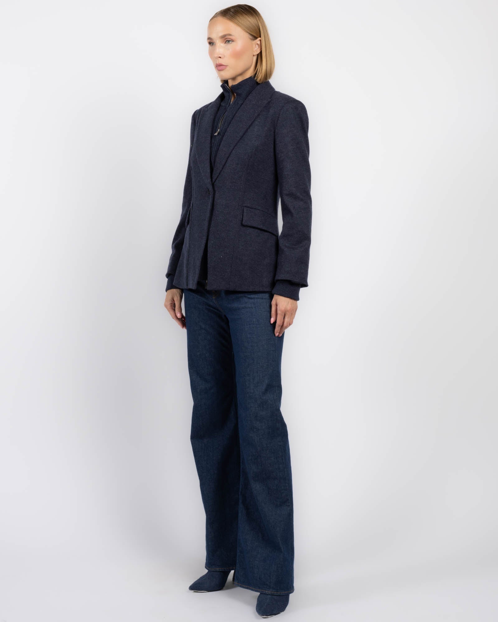 Blazer combiné en tricot Auden