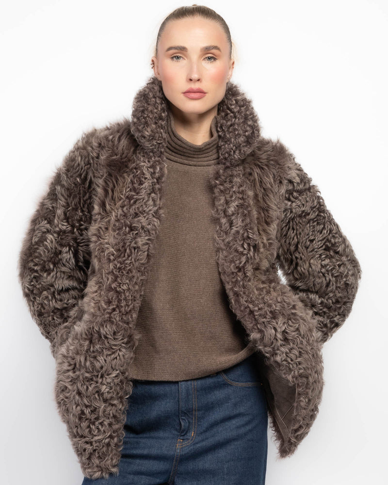 Milky Way Shearling Coat