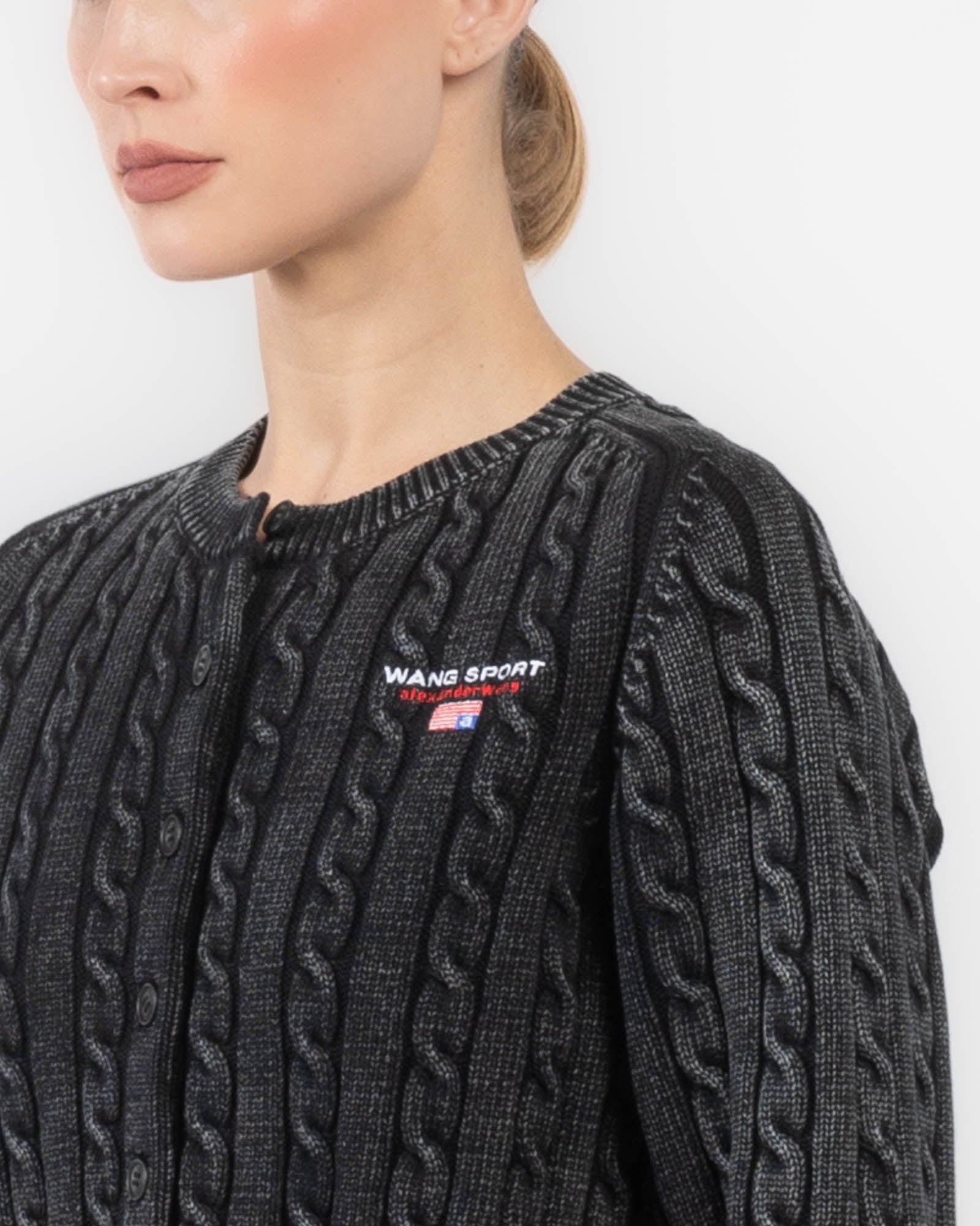 Crop Embroidered Cardigan