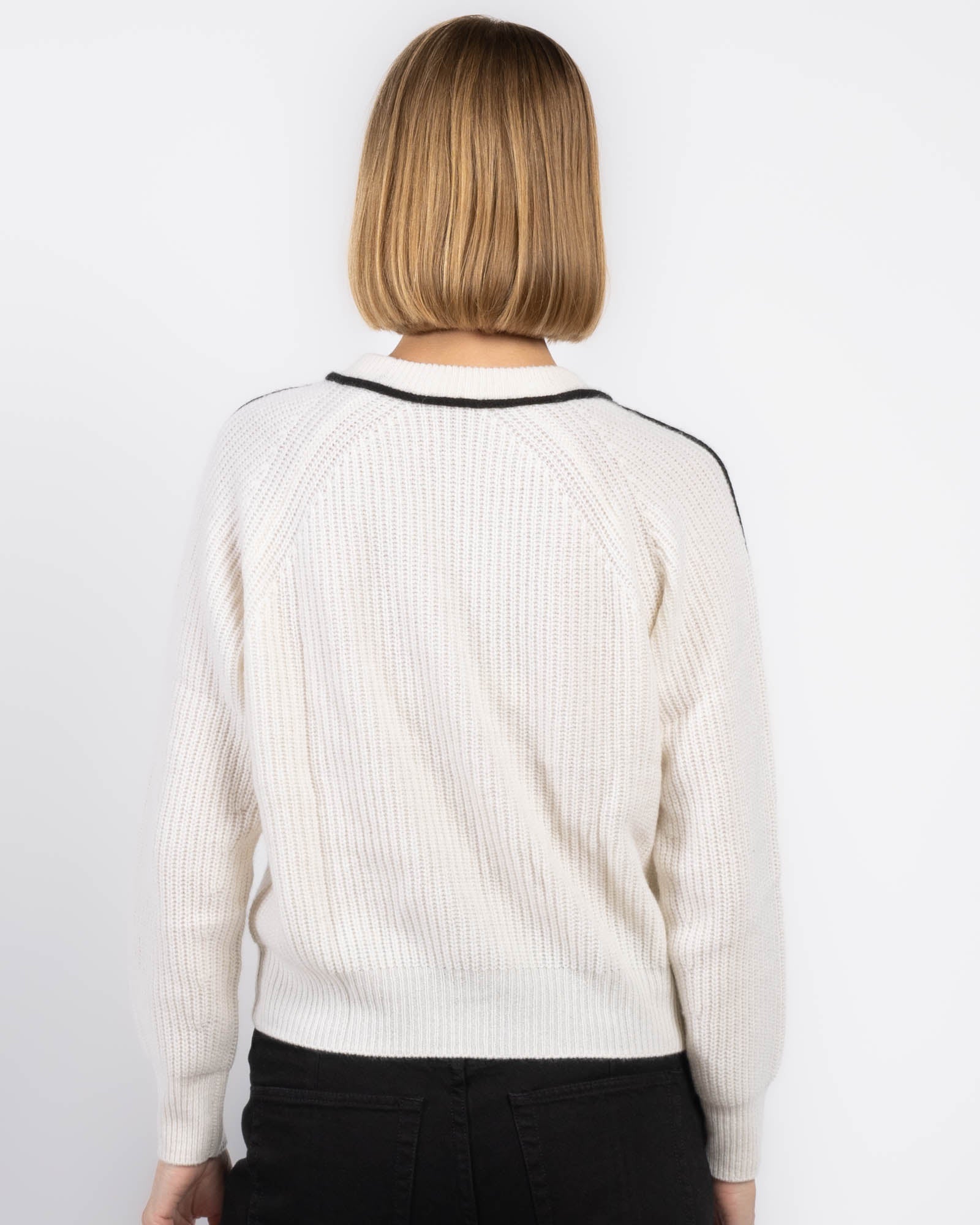 Shaker Piping Sweater