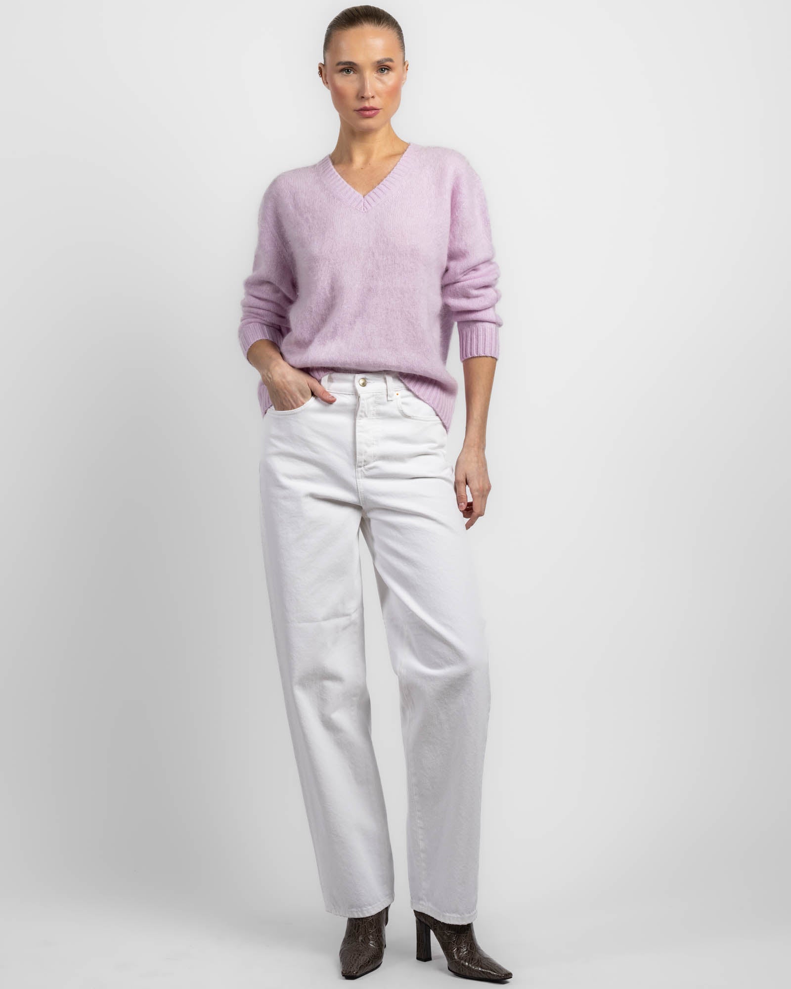 Pull moelleux à imprimé déclaration