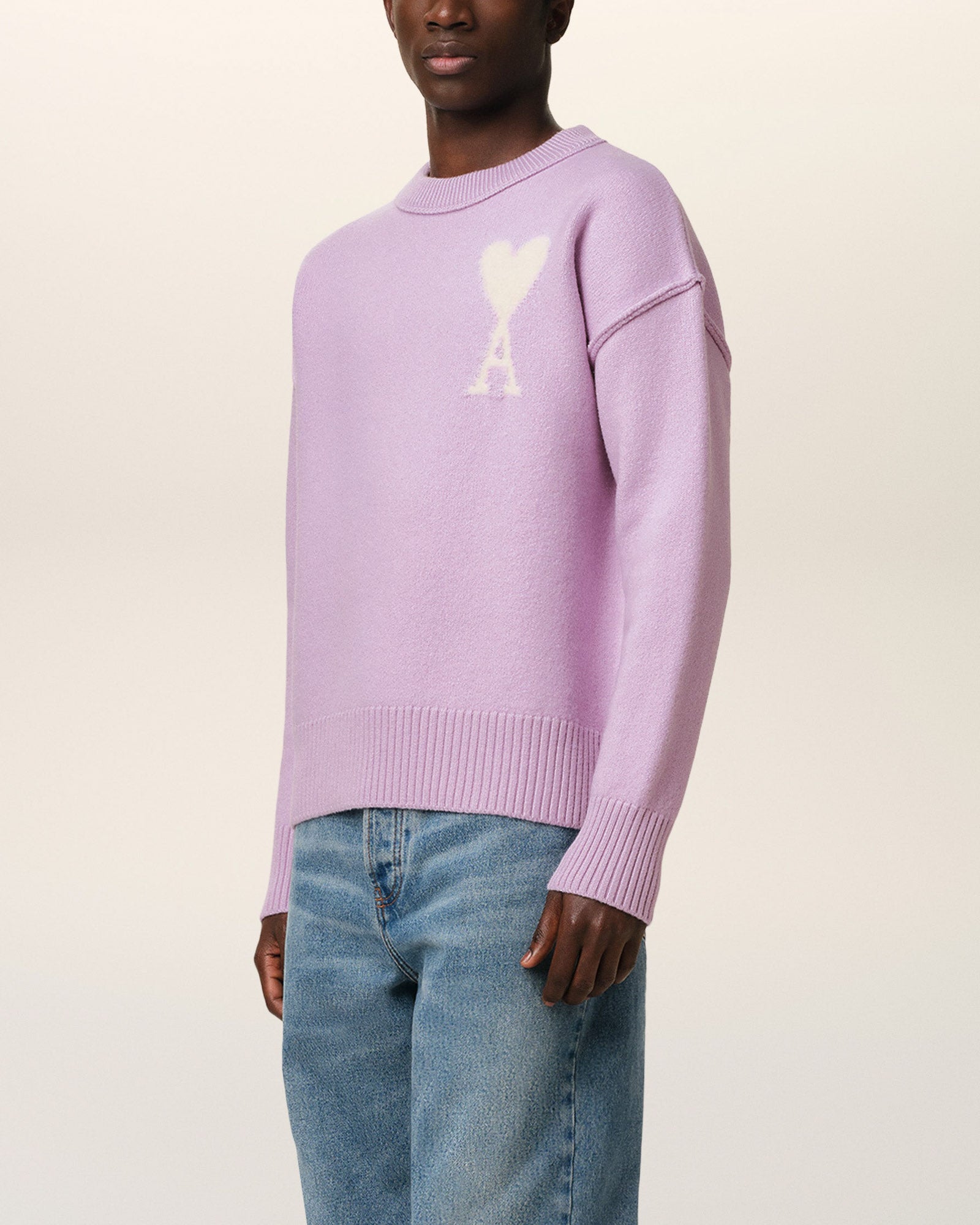 AMI ALEXANDRE MATTIUSSI Off White Ami De Coeur Sweater