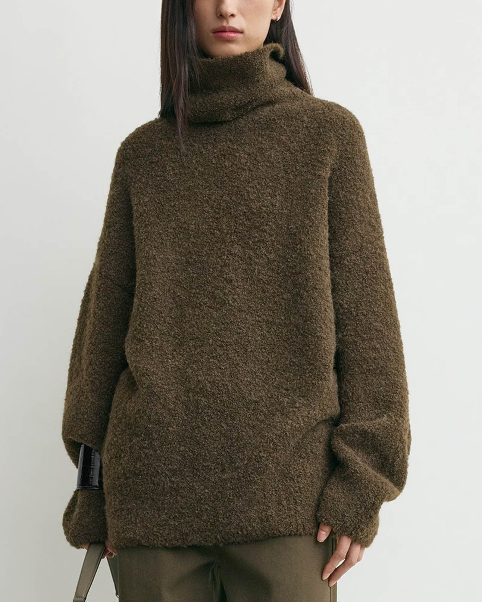 トップス THETOE Wilhelm Shaggy Pullover TOTEME Oversized Turtleneck Sweater