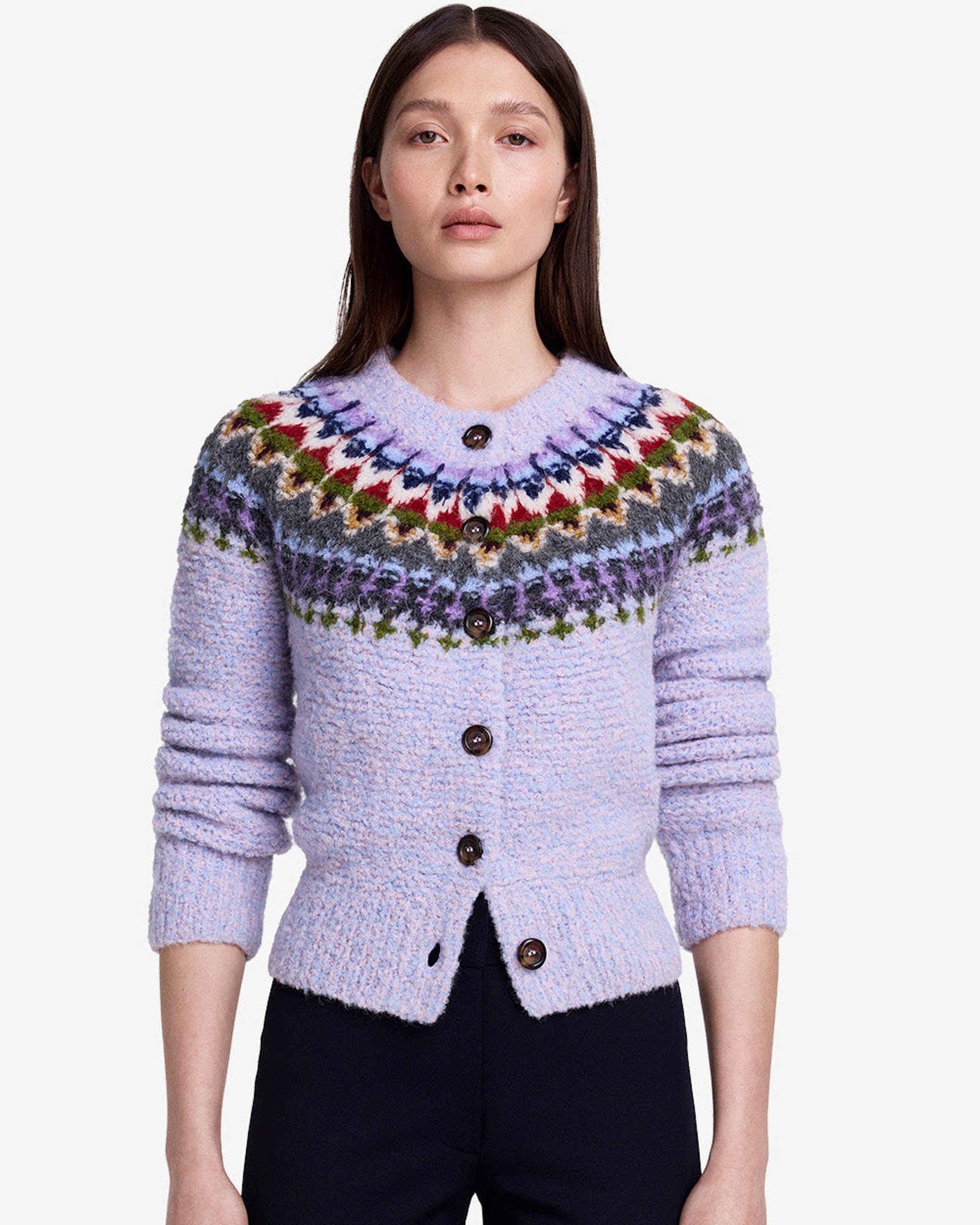 Cardigan grand-mère tricoté à la main