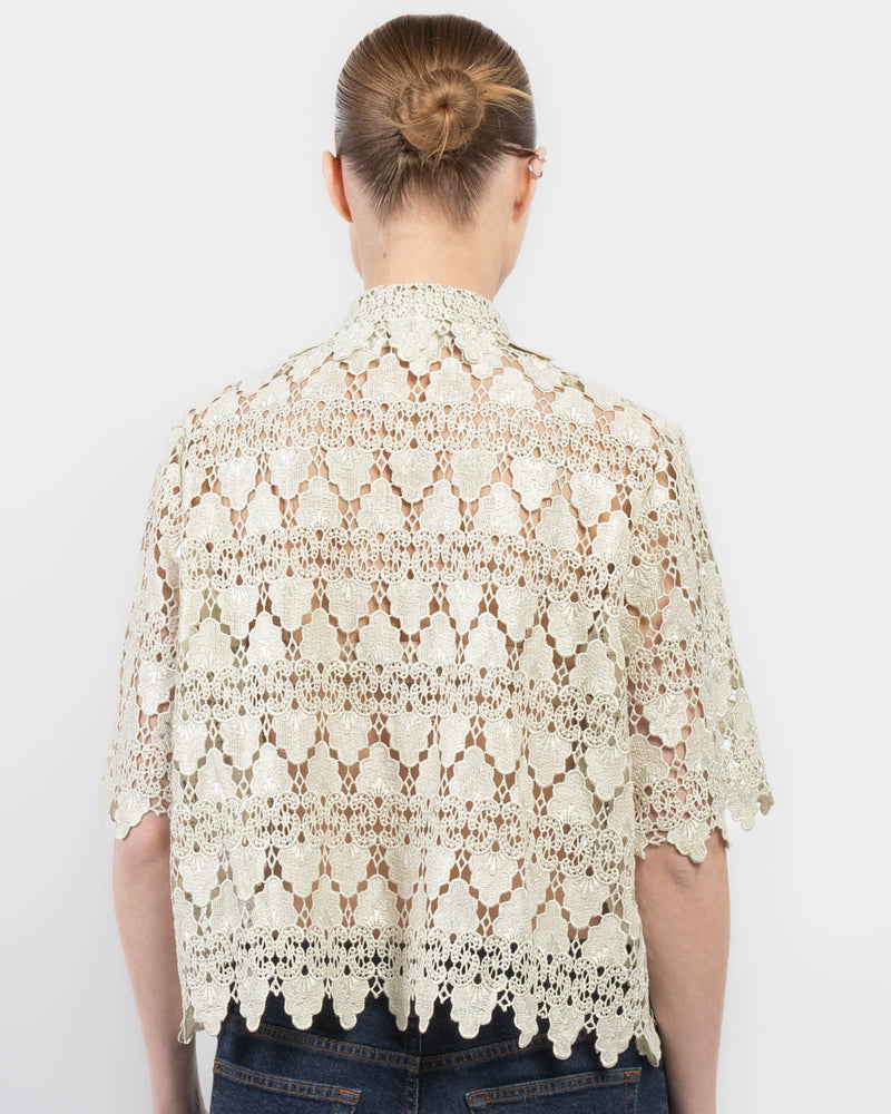 Lace Button Shirt