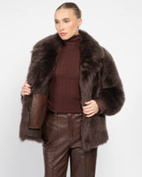 Shearling With Leather Coat