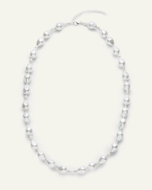 Teardrop Pearl and Crystal Necklace