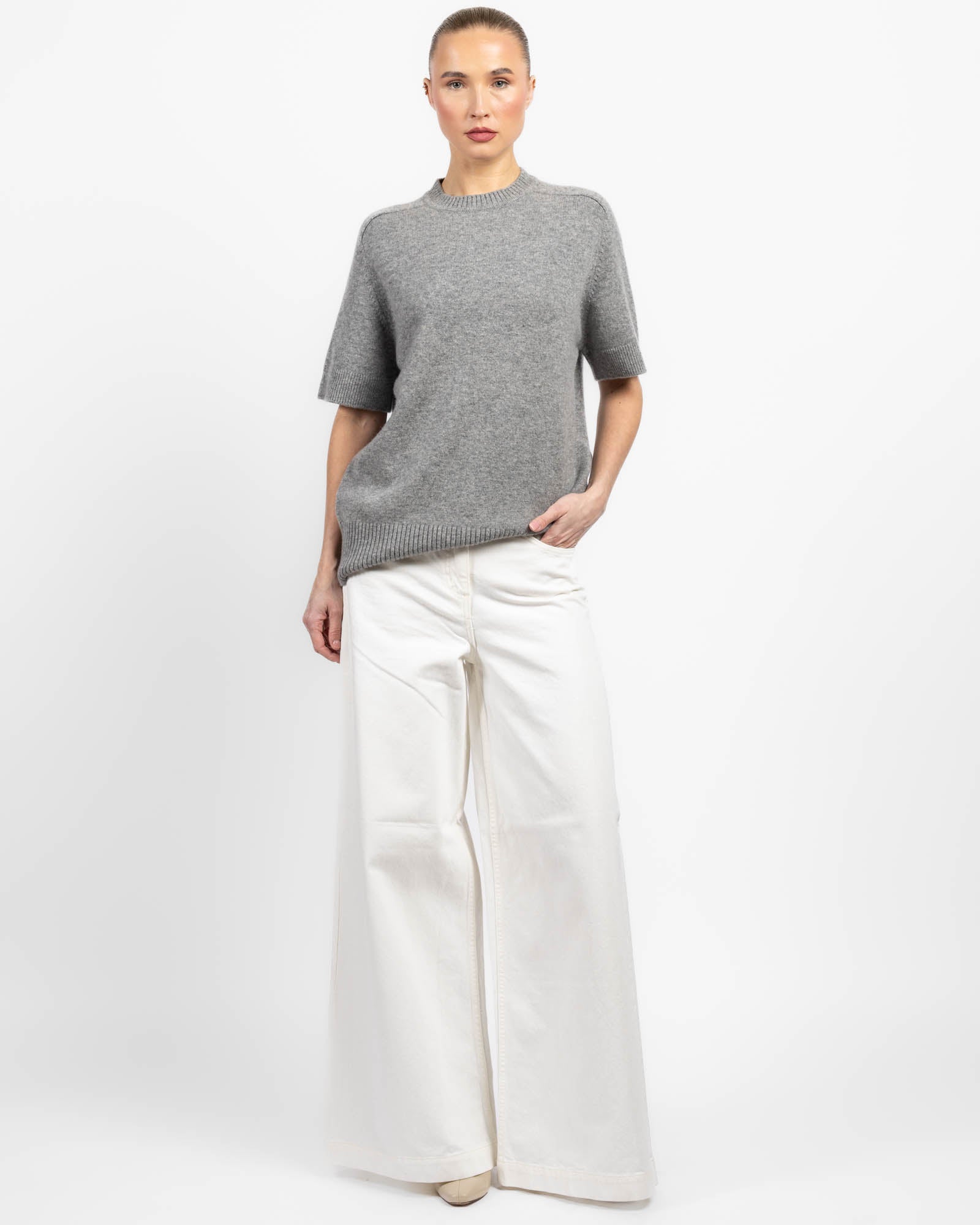 EXTREME CASHMERE Scott Short Sleeve Sweater
