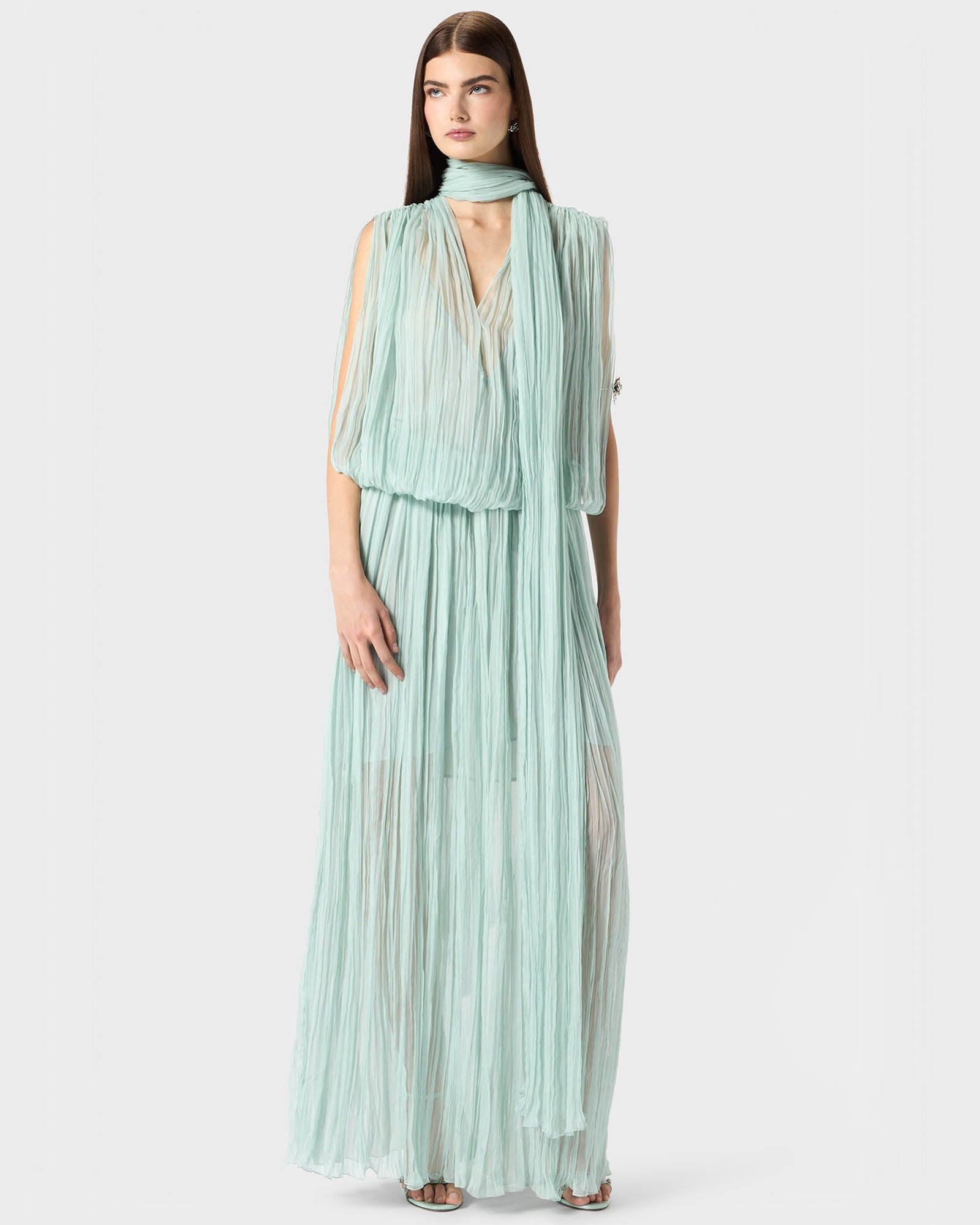Chiffon Plissé Dress