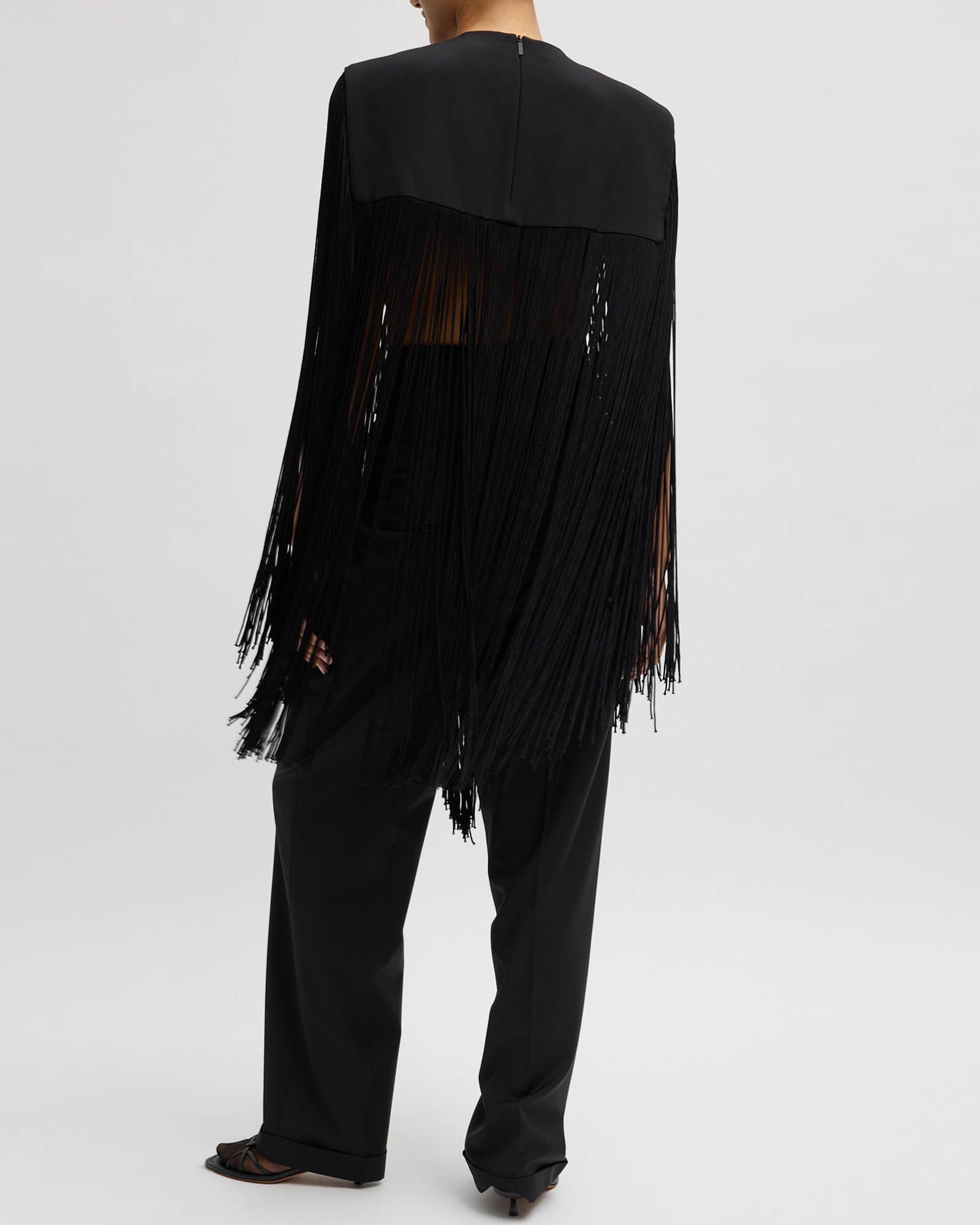 Silk Fringe Cape