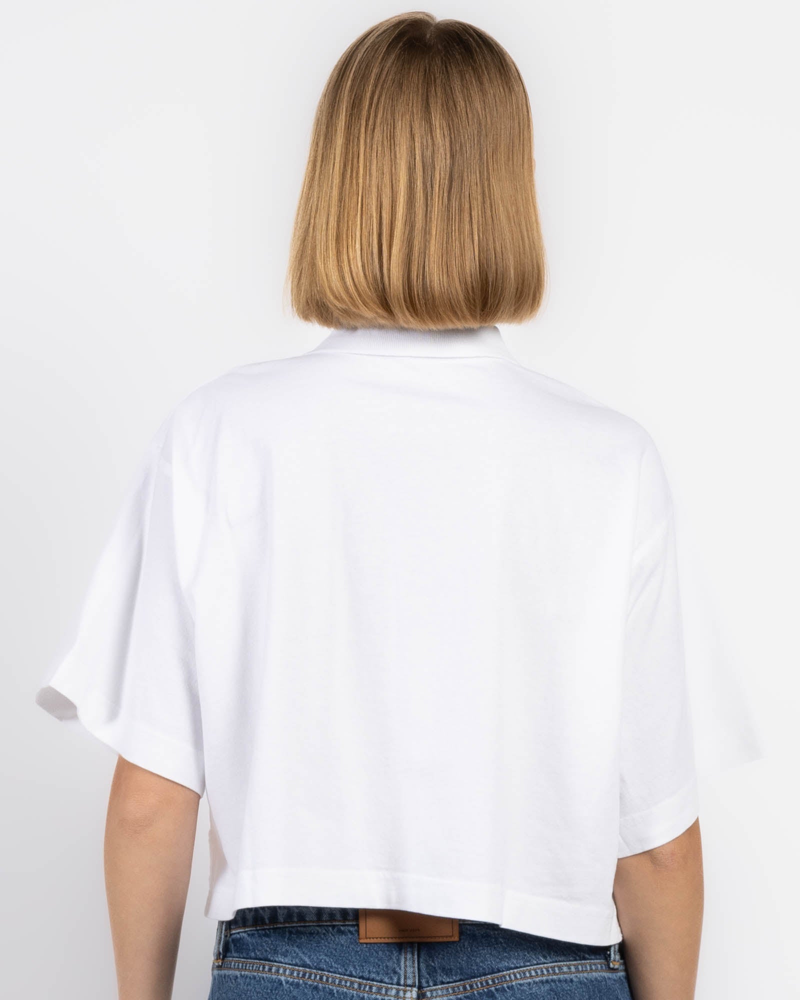 Short Sleeve Cropped Polo Tee