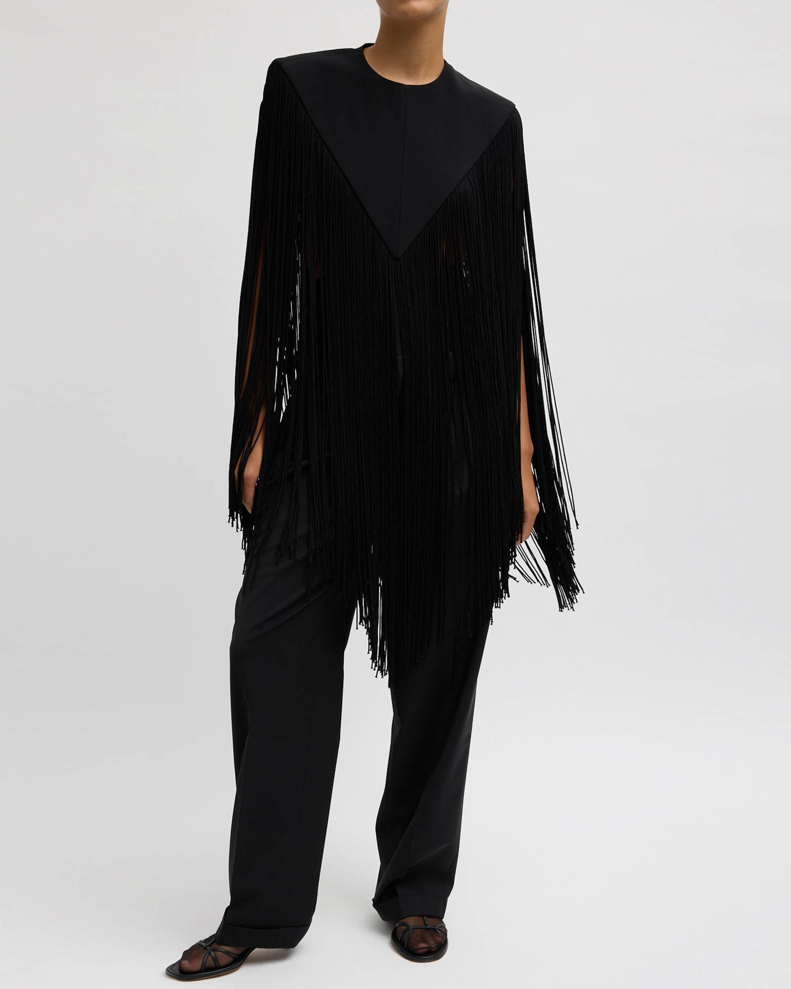 Silk Fringe Cape